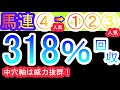 【中央競馬 検証 結果】馬連④→①②③人気流し!④人気軸は的中率&回収率のバランスが秀逸でした!