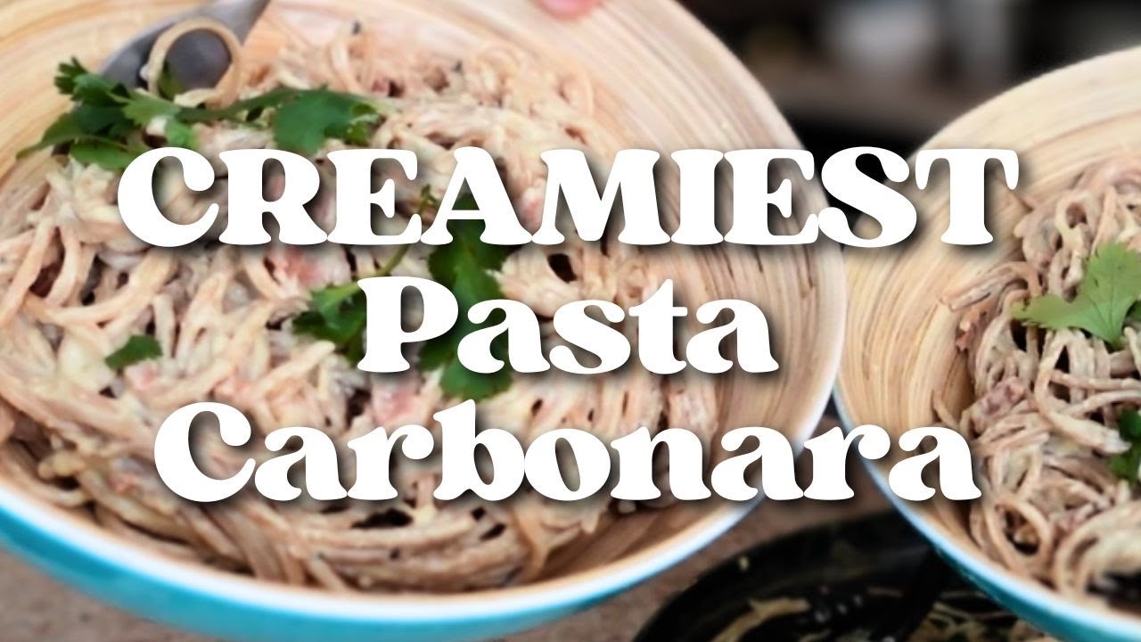 EASY VEGAN PASTA CARBONARA READY IN 10 MINUTES High Protein, Silken