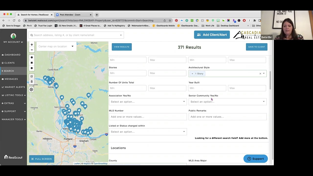 Setting up a Real Scout search