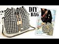 DIY SWEET SHOULDER BAG DESIGN // Chains Fashion Bucket Bag Tutorial