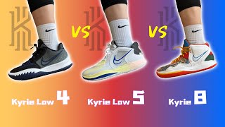 Which One is the Best Kyrie Shoe?? Nike Kyrie Low 4 vs Kyrie Low 5 vs Kyrie 8 Infinity