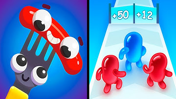 Fork N Sausage VS Join Blob Clash 3D 🔮🍴🌭😈 Max ALL Levels Android iOS Gameplay Ep 03