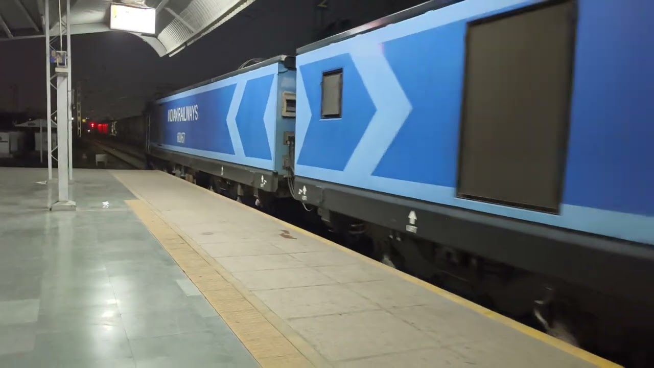 WAG12 India's most powerful locomotive carries BOXN fright train skip Ranikamlapati 