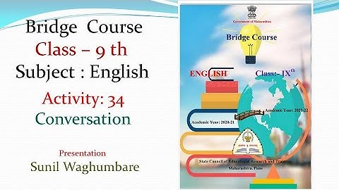 9th English Activity 34 Bridge Course