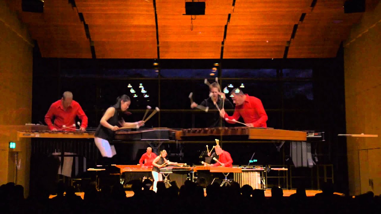 The Wave Marimba Quartet plays Concerto in C Major BWV 1061a 1