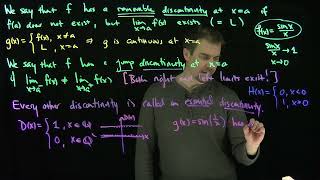 Types of Discontinuities for Functions of a Real Variable