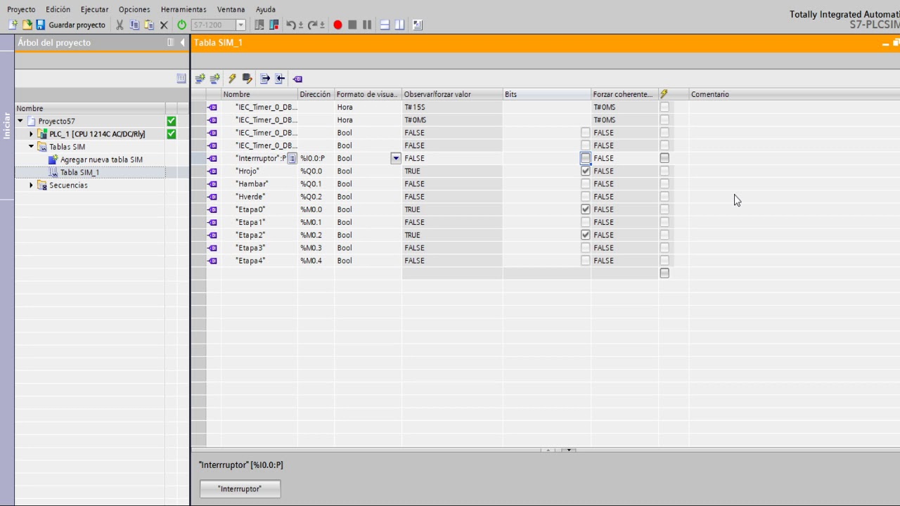 TÍA Portal ejercicio10 PLCsim YouTube