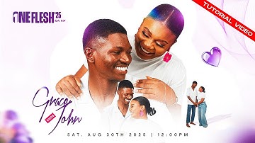 How To Design a STUNNING WEDDING INVITATION FLYER - Photoshop Tutorial