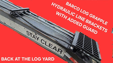 Hydraulic line brackets on the log loader