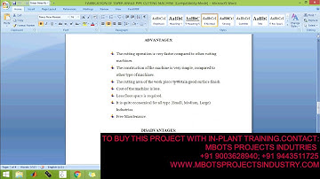 DESIGN AND FABRICATION OF  TAPER ANGLE PIPE CUTTING MACHINE MECHANICAL PROJECT-MBOTS PROJECT
