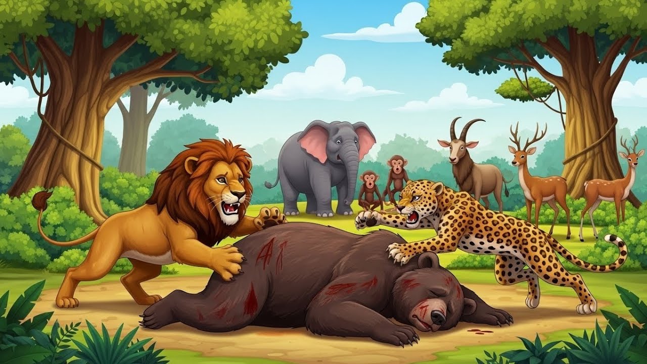 The Bear Faced the Lion Alone | What Happened Shocked Everyone Hindi story 