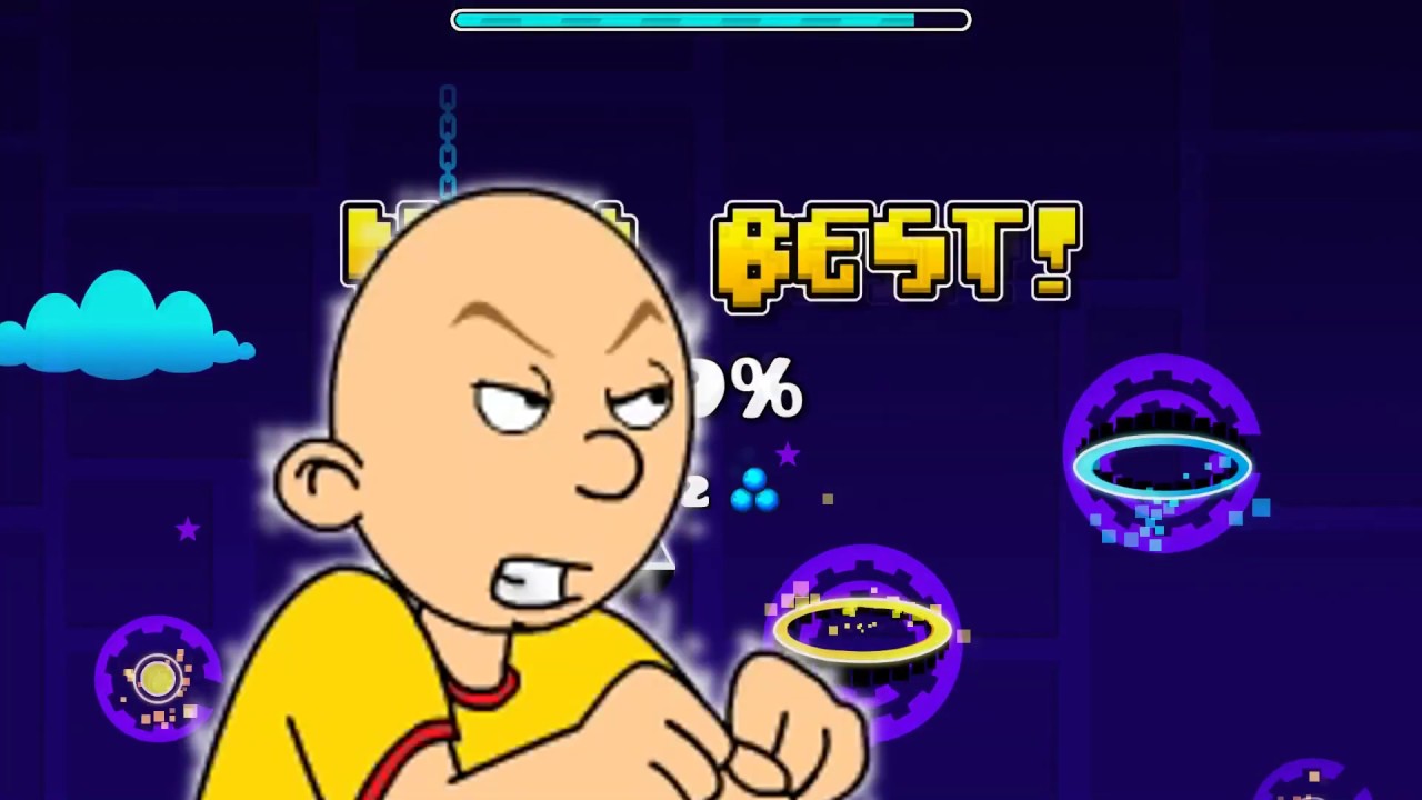 Caillou plays Geometry Dash