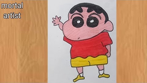 How to draw ShinChan step by step || Color Drawing Shin-Chan Nohara yo yo