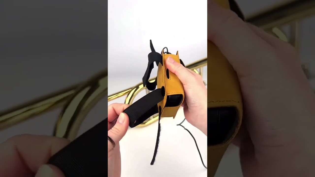 Trombone Wireless Microphone Transmitter Pouch Crazy Horse Leather