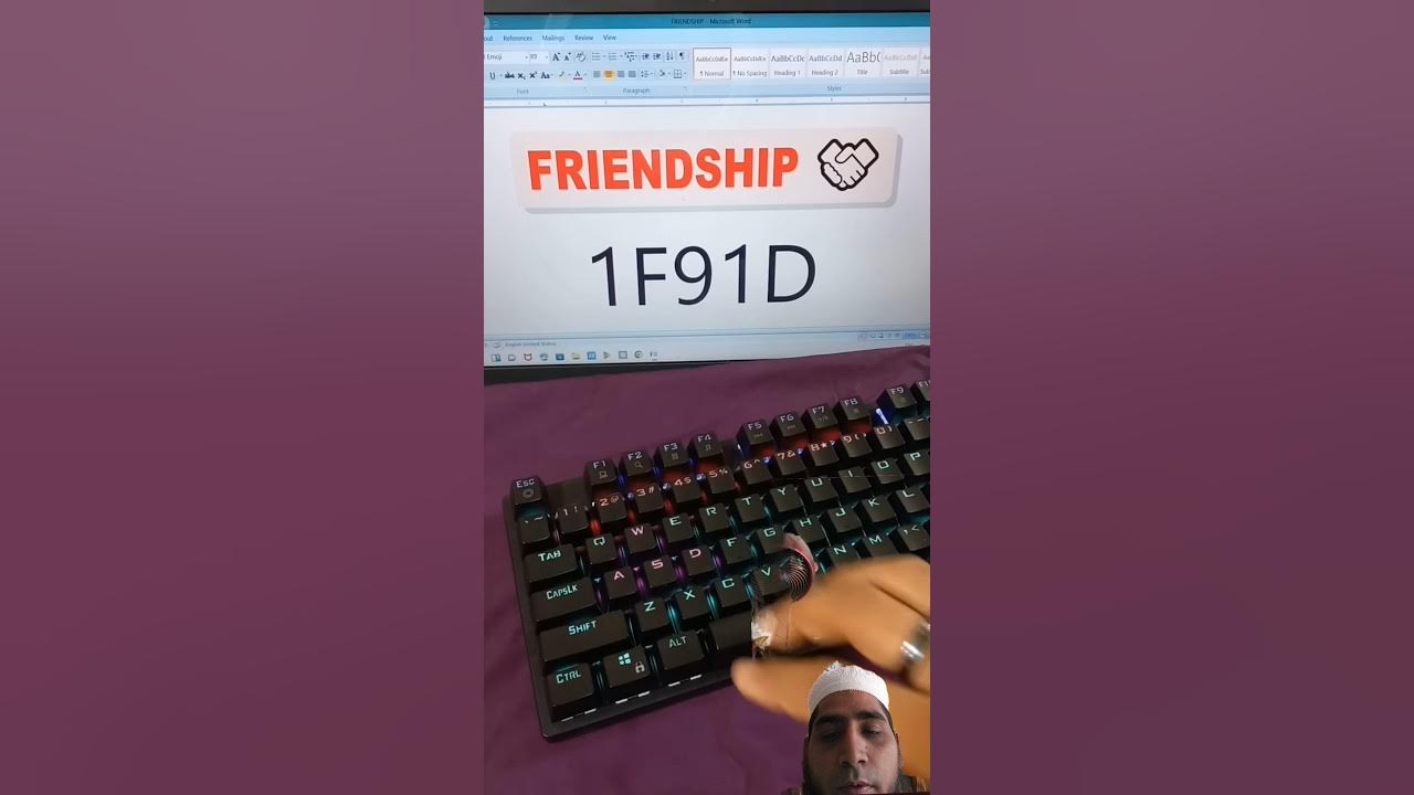 FRIENDSHIP 🤝 MS Word Symbol Shortcut Code #shorts #asmr #computer # ...