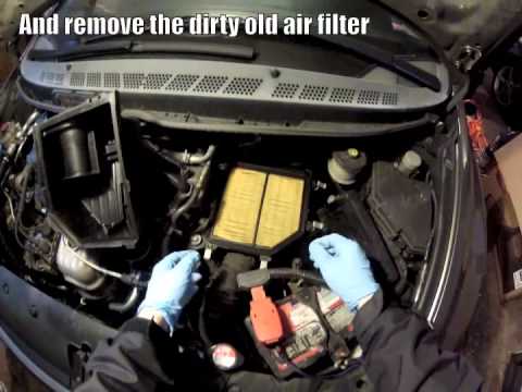 Replace engine air filter honda civic 2006 #6