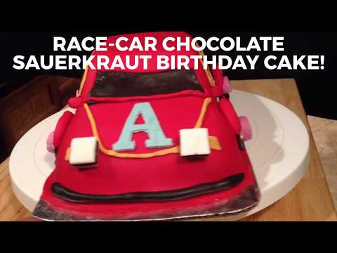 Racecar Chocolate Sauerkraut Birthday Cake