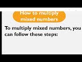 How to multiply mixed numbers/CSC exam/Civil Service reviewer/Students
