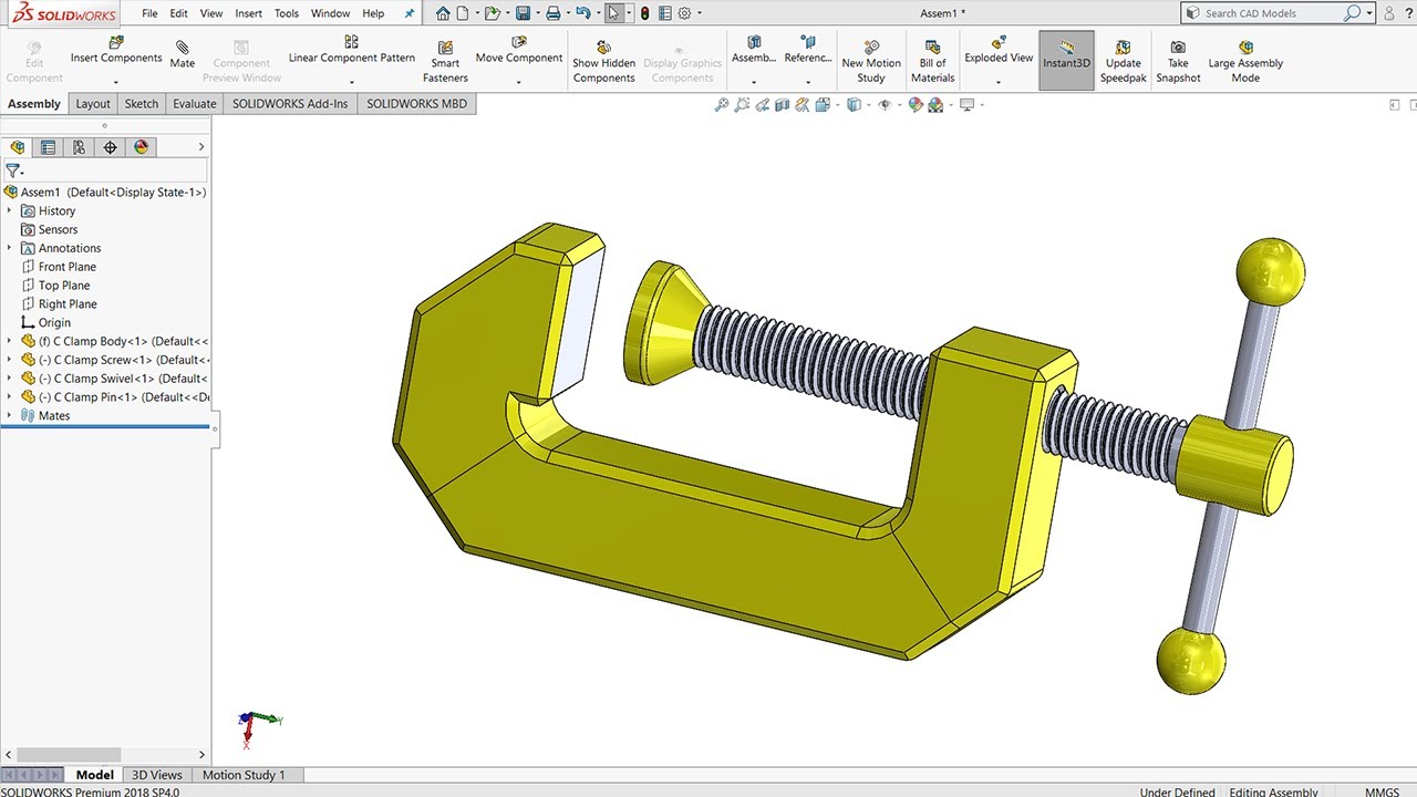 nonlinear contact analysis of a vascular clamp solidworks part download