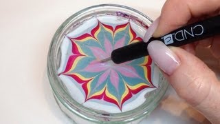 How To Produce Water Marbling Nail Art With Nail Polish (CND VINYLUX) -  YouTube