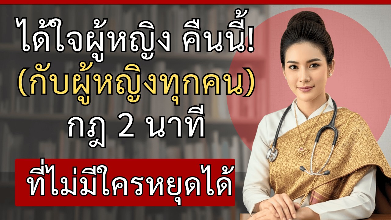 แพทย์หญิง: พูดแบบนี้ จะได้ใจผู้หญิงทุกคน (กฎ 2 นาที) | สุขภาพผู้ชาย