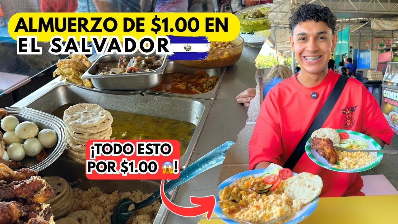 ALMUERZOS ECONÓMICOS EN EL SALVADOR😱😱más de 25 variedades😮‍💨