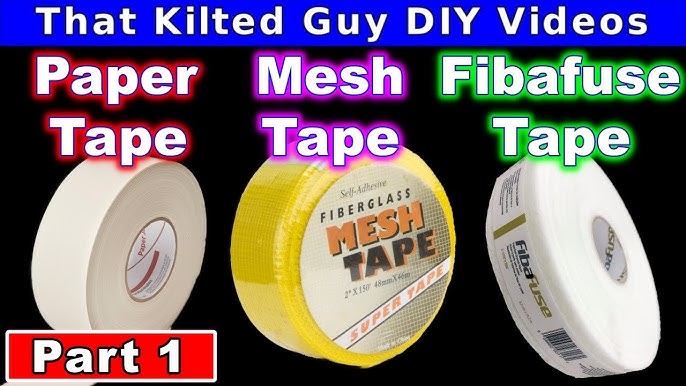 Paper tape vs. Mesh tape vs FibaFuse tape 