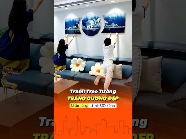 Tranh tráng gương 3d, tranh treo tường phòng khách #shortvideo #youtubeshorts