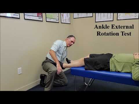 External Ankle Rotation Ankle External Rotation Test - YouTube