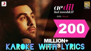 Ae dil hai mushkil instrumental (flute)with karoke ,sharaf sahil