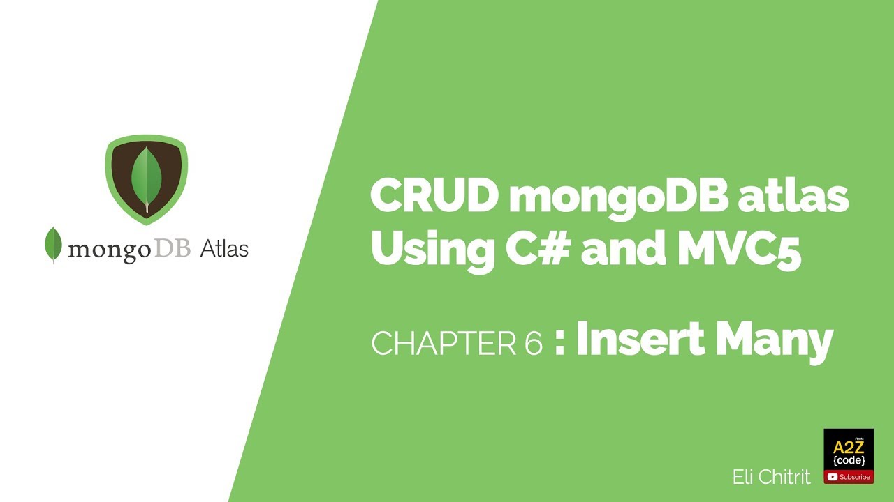 Crud mongodb atlas using c part 6 insert many youtube