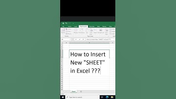How to Insert New #SHEETS in #EXCEL Try this.(Shortcut no #1)