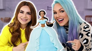 Making A Disney Princess Jasmine Cake!  Aladdin Movie w/ Kandee Johnson!  Nerdy Nummies