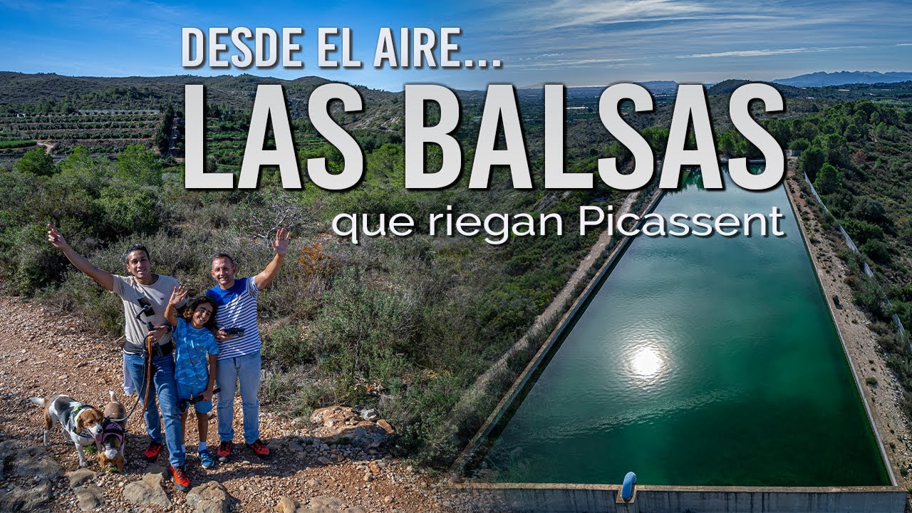 Las Balsas que riegan Picassent, desde el aire, maravillas del término