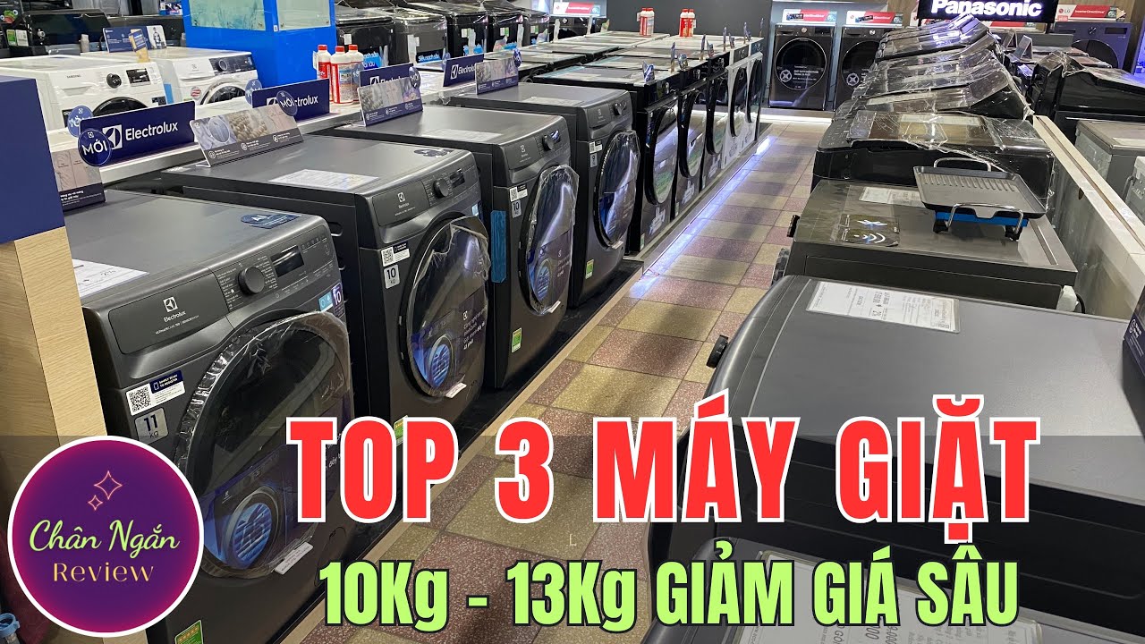 Top 3 máy giặt 10kg đến 13kg Giảm Giá Sâu của Electrolux Samsung Aqua | Chân Ngắn RV