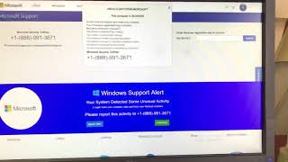 Fake scam “Windows Support Alert” “Virus alert from Microsoft”