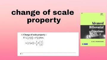 change of scale property of Laplace transformation with example