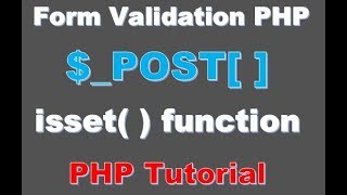 Famous Beginner PHP Tutorial -43- How form data validation in PHP Wealth