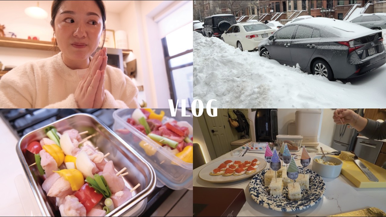 Vlog｜十年來最大雪、哈森生日趴、換daycare、閒不下來愛找事做｜VanessaLiao