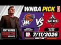 WNBA Pick - Phoenix Mercury vs Las Vegas Aces Prediction, 7/11/2026 Best Bets, Odds & Betting Tips