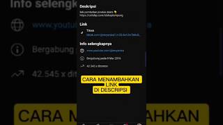 Cara Menambah Link Di Descripsi Youtube