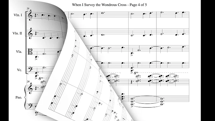 When I Survey the Wondrous Cross for String Quartet and Piano