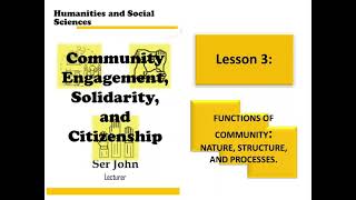 CESC Lesson 3 Functions of Community