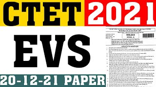 Ctet 2021 Evs Paper 201221ctet 2021 Evs All Shift Paperctet Evs Pedagogyctet Previous Paper