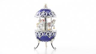 Blue Wind up Musical Carousel