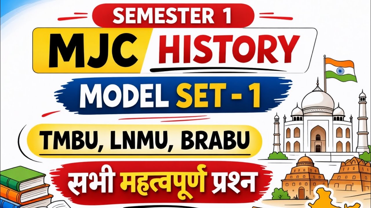 Ba Semester 1 MJC History Model Set 1 | All Important Questions | TMBU, LNMU, BRABU | Exam 2026