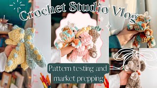 Crochet Studio Vlog | Pattern Testing and Market Prepping