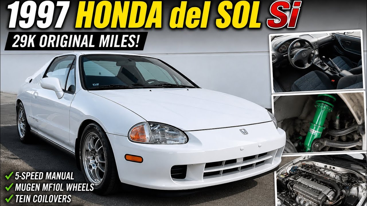30k-Mile 1997 Honda Civic Del Sol Si 5-Speed for sale on BaT