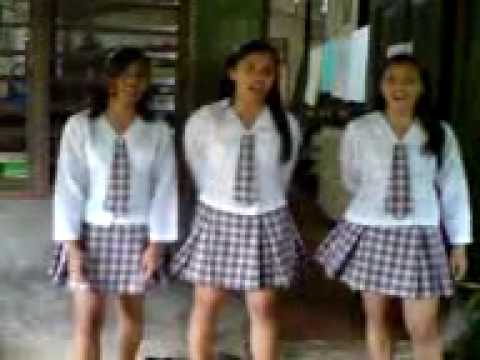 Leaning: LR: Marielle Gemma Ansing, Sheera Jane Uy, Sheena Mae Uy