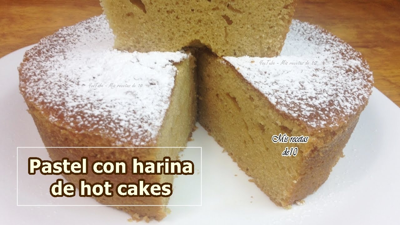 COMO HACER PASTEL CON HARINA DE HOTCAKES - YouTube